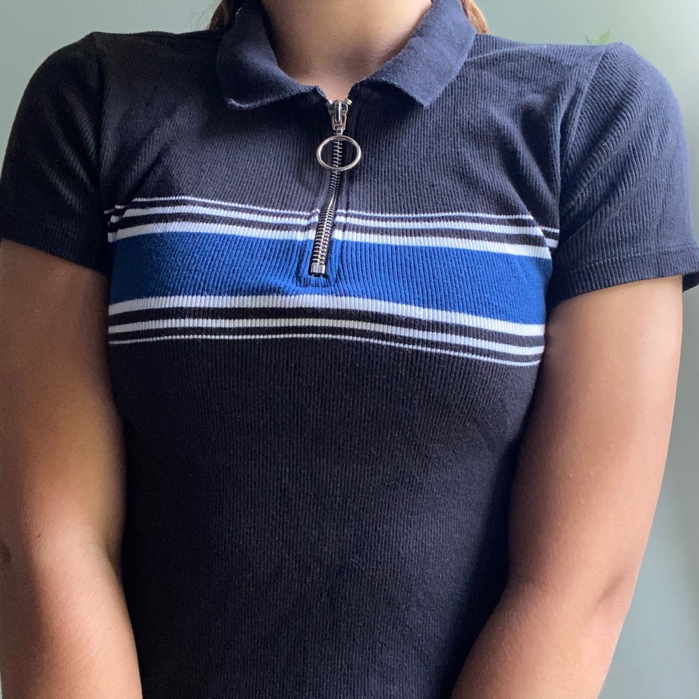 Me to We zip up collared shirt